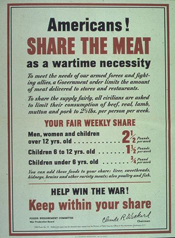 WWII Rationed Food Poster